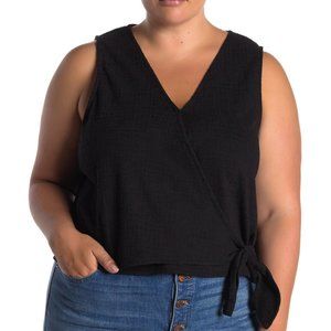 NWT Madewell Sleeveless Wrap Tie Shirt Size Large